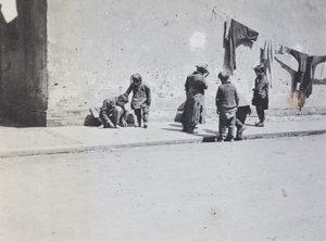 Chinese children playing in a street, Shanghai