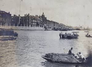 Barges and river traffic along the Huangpu near the American Consulate, Shanghai