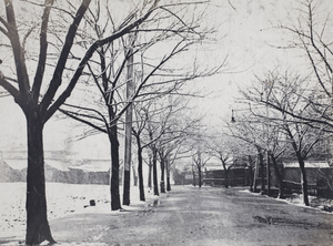 Snow falling, Tongshan Road, Hongkou, Shanghai, January 1921