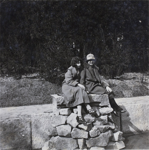 Sonia Gotfried and Sarah Hutchinson, Jessfield Park, Shanghai, April 1925