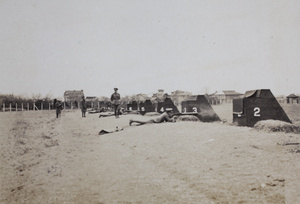 Shanghai Volunteer Corps artillery practice with Lewis Guns, Shanghai