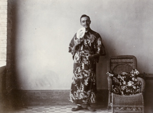 William Hoy wearing a Japanese kimono