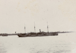 Imperial Chinese Navy training cruiser ‘King Ching’, Huangpu River, Shanghai