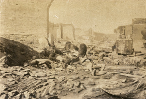 Ruins, aftermath of the battle of Tienchwangtai, 1895