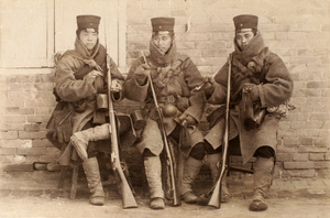 Three Japanese soldiers, First Sino-Japanese War