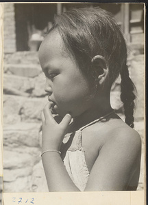 Girl in Lo-pu-ch'iao Village [sic] in the Jumahe Valley