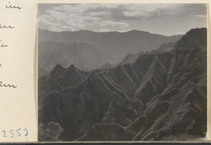 View of mountains from the Sheng mi zhi tang Monastery