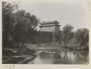 Dong bian men, city wall, and moat