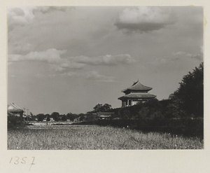 Walls, grass, and double-eaved gate to the Forbidden City