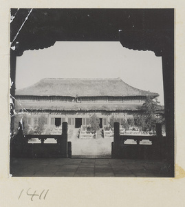 South facade of Ling en dian seen from Ling en men at Chang ling