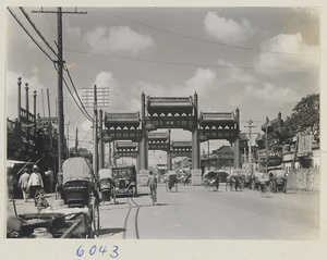 Two pai lou on a street