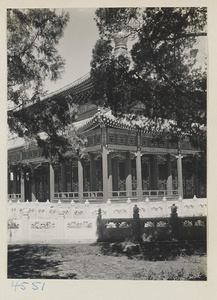 Exterior detail of Guo zi jian showing corner