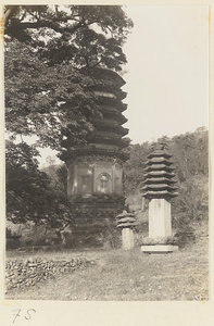 Close-eaved pagodas at Tan zhe si