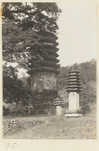 Close-eaved pagodas at Tan zhe si