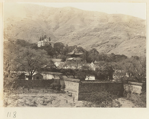 Hillside with Jin gang ta and other temple buildings at Bi yun si