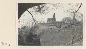 Stupa-style pagodas and buildings on Back Hill at Yihe Yuan