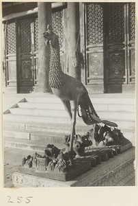 Bronze phoenix in front of Pai yun dian