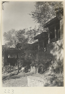 Staircase gallery with ornamental windows at the Old Wu Garden