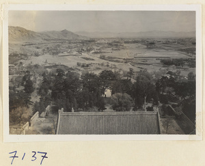 View from Back Hill at Yihe Yuan showing landscape and hills