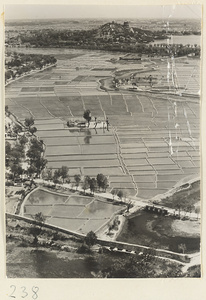 Wanshou Hill and Kunming Lake at Yihe Yuan and fields to the west