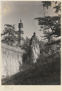 Storied pagoda and Duo bao liu li ta on Back Hill at Yihe Yuan