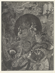 Detail of Ming dynasty mural showing Virupaksa