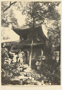 Rock garden and tower in Nanhai Gong Yuan