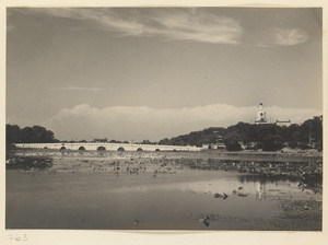 View of Zhonghai Lake, Jin'ao Yudong Qiao, and Bai ta