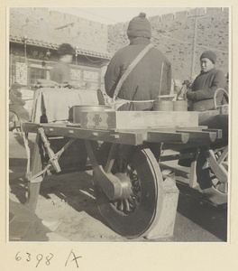 Candy vendor with cart