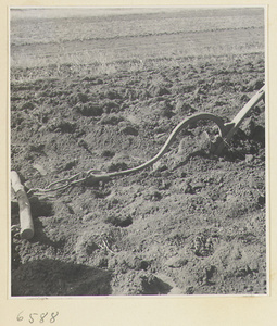 Plough in a field