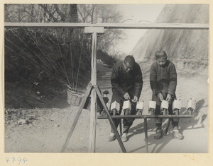 Silk spinners imparting twist to silk thread