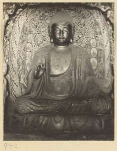 Statue of Buddha in Cave 6 at Yun'gang