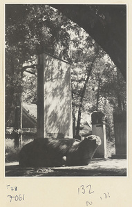 Tortoise stela in a courtyard at the Kong miao in Qufu