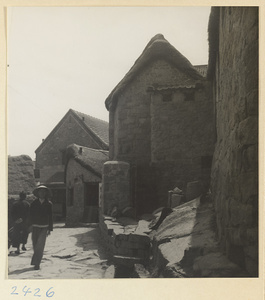 Street in a fishing village on the Shandong coast