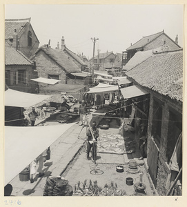 Street market in a fishing village on the Shandong coast
