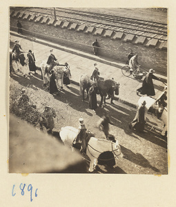 Funeral procession with paper equestrian figures, Chaoyangmen (朝阳门), Beijing