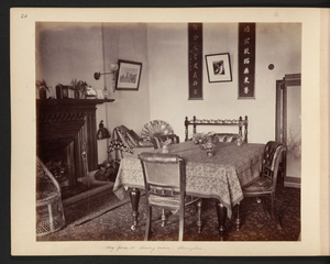 Dining room of unidentified friend of Anna Davis Drew, Shanghai