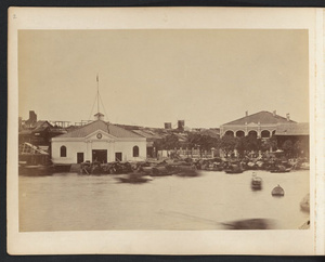 Sampans on waterfront, Canton