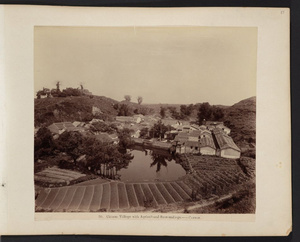 Chinese village with agricultural surroundings, Canton