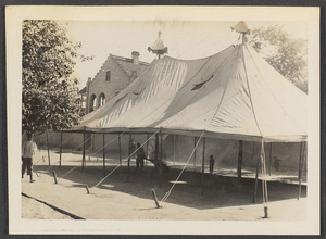 Sian.  Preaching tent in compound of Scandinavian Alliance Mission.