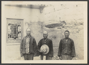 Borden Memorial Hospital.  Three Moslem lepers.  Baptised in 1934.