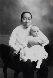 An amah with Michael, aged 6 months, Shanghai