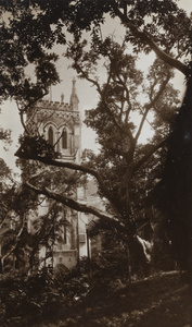 The tower of St John’s Cathedral, Hong Kong