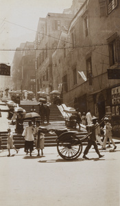 Pottinger Street, photographed from Queen's Road, Central, Hong Kong