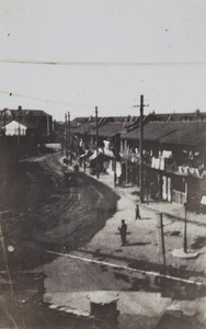 A street junction with a line marking across it, Shanghai