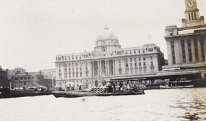 Barge and boats on the River Huangpu, near the Customs Jetty, Shanghai