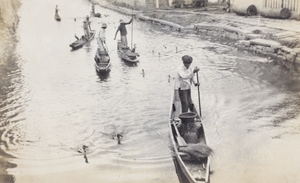 Fishing with cormorants, from punts