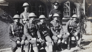 John Montgomery with Durham Light Infantry soldiers, Shanghai