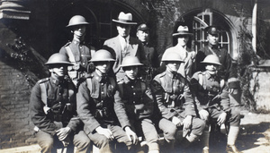 Shanghai Municipal Police with Durham Light Infantry soldiers