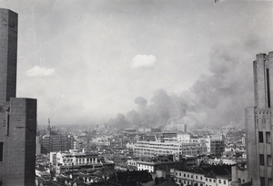 Smoke over Shanghai, 1937, and parts of the Metropole Hotel and Hamilton House